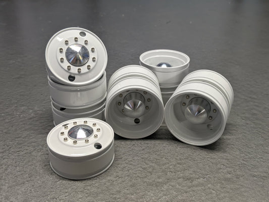 RC - 6X4 White 2 Hole Standard Wheel Set